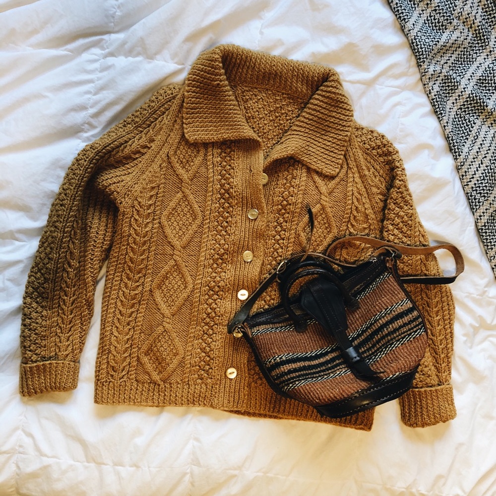 Vintage Mustard Knit Sweater